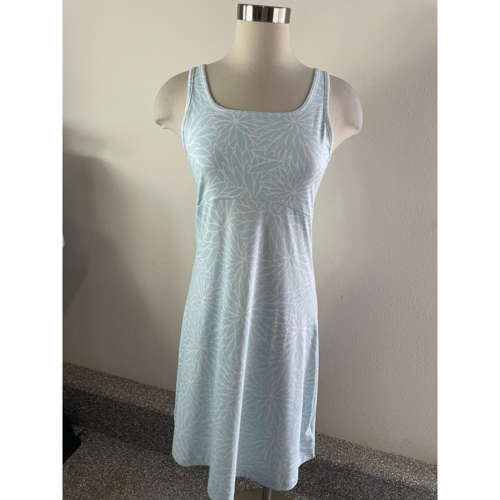 Columbia PFG Freezer III Dress Womens Small Blue White Floral Sun Dress FL5039